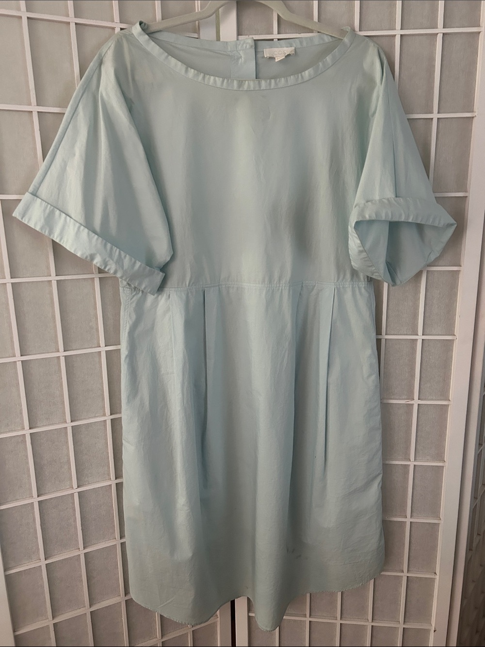 COS Light Blue Short Sleeve Casual Dress